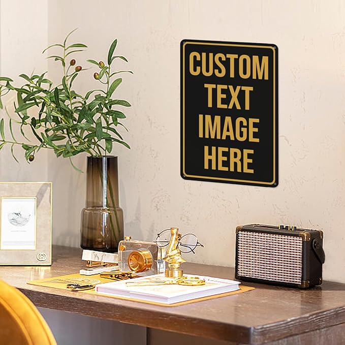 Custom Signs Outdoor Metal Sign Custom Sign Outdor Indoor Personalized Signs Make Your Own Sign With Text Image Logo For Office Business Workplace Home Bar Indoor Outdoor Use 18"x12"