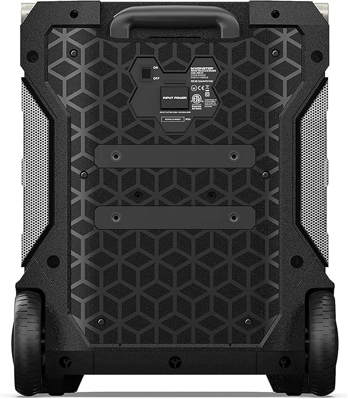 Monster Rockin’ Roller 270 Indoor/Outdoor Portable Bluetooth Speaker | up to 200W of 270 Degree Sound & up to 100 Hours of Playtime