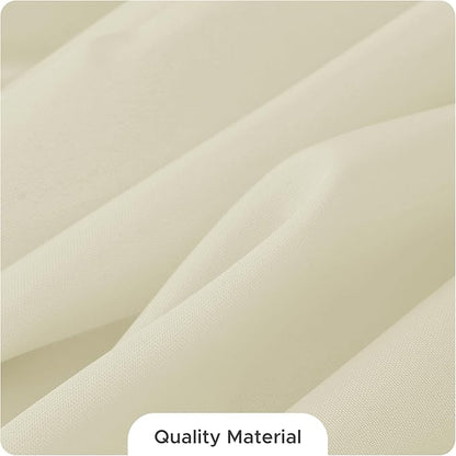 Fitable 8 Pack Round Tablecloths: Stain Resistant Wrinkle Free Circle Table Clothes, Washable Reusable Polyester Table Covers for Wedding Party Birthday Banquet Reception(Ivory, 120 Inch)