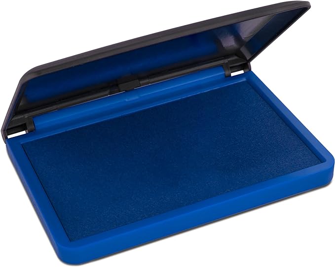 MaxMark Large Blue Stamp Pad - 2-3/4" by 4-1/4" - Premium Quality Felt Pad