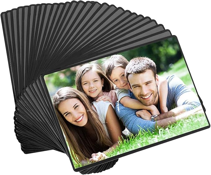 Magicfly Magnetic Photo Frame, Pack of 30, Fits 4 X 6 Inch Photos, Magnetic Picture Frame with Clear Photo Pocket for Refrigerator, Fridge, Office Cabinet, Black