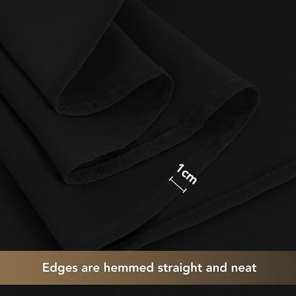 sancua Small Square Tablecloths 36x36 Inch - Black Table Cloth for Square or Round Tables, Washable Polyester Fabric Table Cover for Nightstand End Bedside Tables