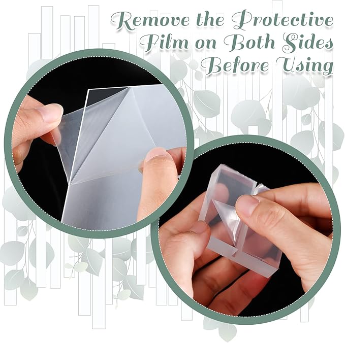 12 Pcs Clear Acrylic Place Cards with 12pcs Acrylic Holder Wedding Table Numbers with Centerpiece Stand Sign and Holder DIY Table Name Cards Plates for Wedding Reception Banquet Decors