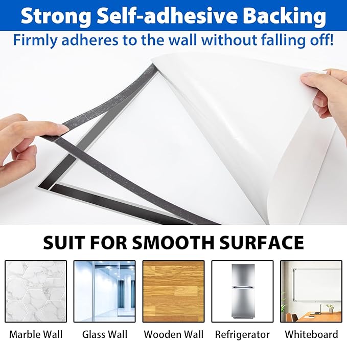 10Packs Magnetic Sign Holder, 11x17 Self Adhesive Display Frame with Strong Magnetic Frame and Clear PVC for Office Store Home Door Window Refrige Magnetic Paper Holder, Silver