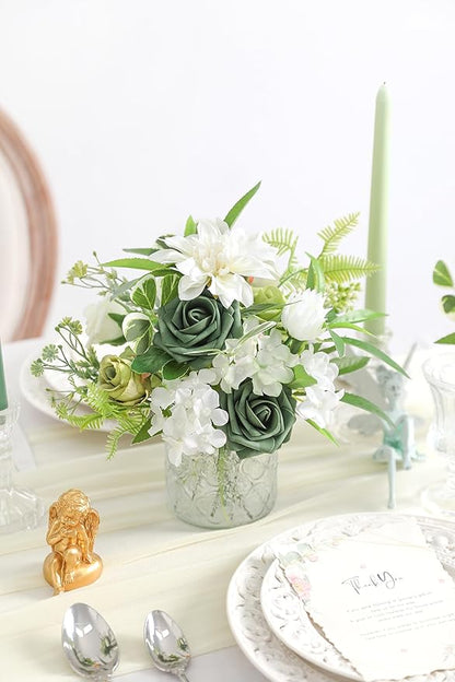 Serra Flora Artificial Flowers Combo Box Set for DIY Wedding Bouquets Centerpieces Arrangements Bridal Shower Party Home Decorations