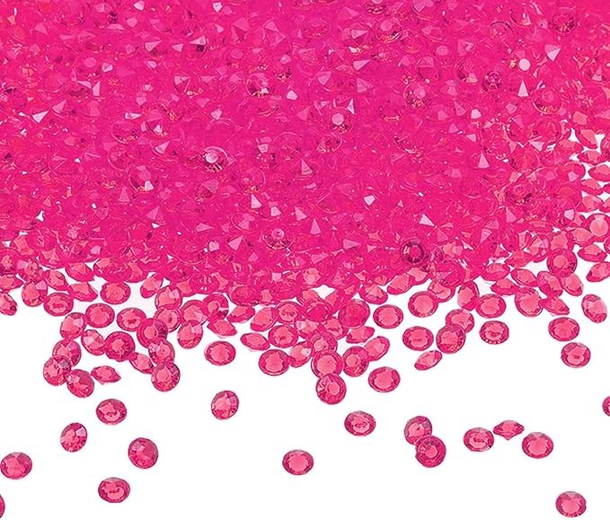 PATIKIL 10000 Pcs Wedding Table Scatter Confetti Crystals 4.5mm Acrylic Diamonds Vase Fillers Gems for Table Centerpiece Decorations Party Vase Beads, Rose Red