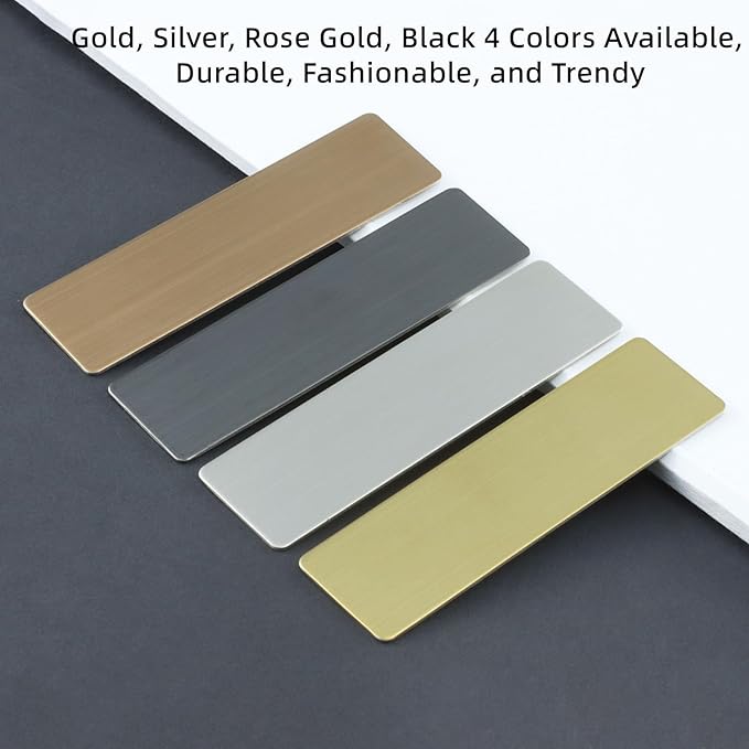 Stainless Steel Durability Black Custom Name Tag with Pin or Magnet or Adhesive Tape,Metal Easy to Read Name Badge,Engraved Nametag,Metal Name Tag for Cops, Nurses,Employee,Workers(Black)
