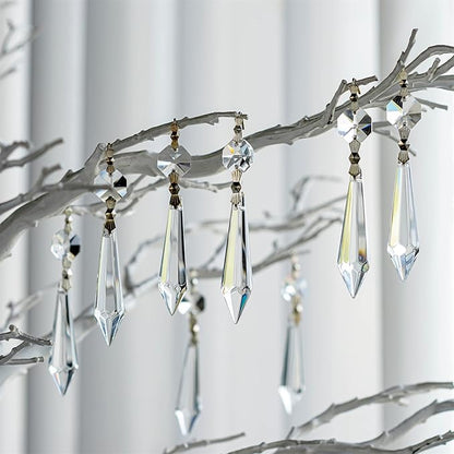 H&D HYALINE & DORA 20PCS 55mm Clear Chandelier Icicle Crystal Prisms Lamp Decoration