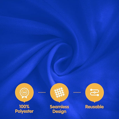 BRILLMAX 6 Pack Royal Blue Round Tablecloths 108 Inch - Circle Bulk Linen Polyester Fabric Washable Table Cloth Cover for Wedding Reception Banquet Birthday Party Buffet Restaurant