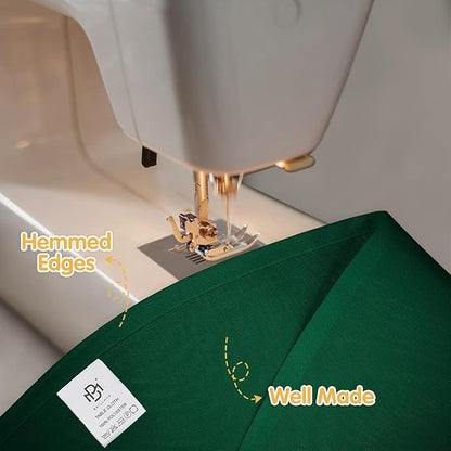 BRILLMAX 10 Pack Hunter Green Round Tablecloths 90 Inch - Circle Bulk Linen Polyester Fabric Washable Table Cloth Cover for Wedding Reception Banquet Birthday Party Buffet Restaurant
