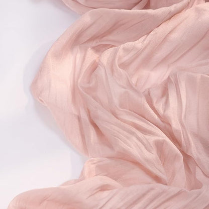 Pink Cheesecloth Table Runner Fall Table Runner Boho Gauze 120 Inches Light Pink Cheese Cloth Fall Table Decorations for Thanksgiving Wedding Bridal Girl Baby Shower Sweet 16 Party Decor