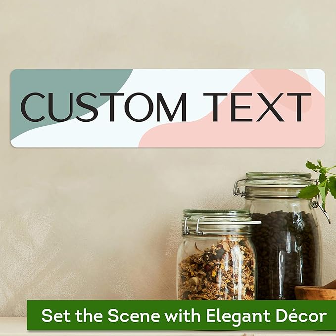 Custom Sign, Christmas Gift Custom Street Sign, 11 Font Colors, 13 Font Styles, 4 Hole Options, 22 Sizes, 3x12 Inches, Rust Free DiBound, Fade Resistant, Made in USA by My Sign Center (Minimalist)