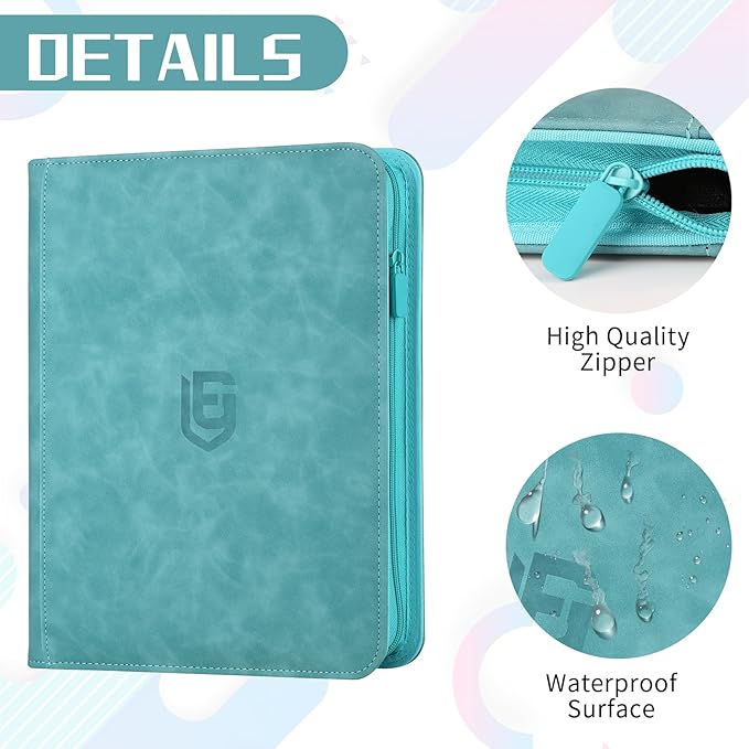 9 Pocket Card Binder,540 Pocket Trading Card Binders,Loading Pocket Collectible Card Album for MTG, TCG, Sport Card, Game Cards Green