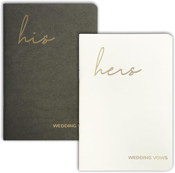 Wedding Vow Books His and Hers, Wedding Registry Gifts Ideas for Bride & Groom,Wedding Essentials