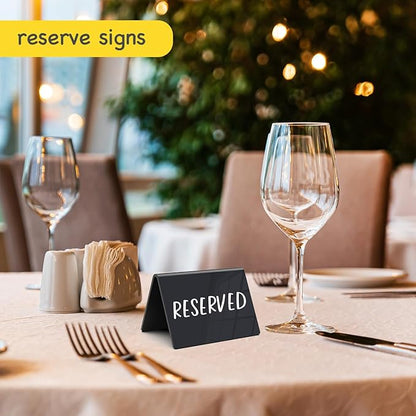 PigPotParty Acrylic Mini Chalkboard Signs for Food, 12 Pcs 4"x3" Small Food Labels for Party Buffet, Glossy Black Table Place Cards for Wedding, Elegant Event Decorations, w/ 2 Wet Erase Markers