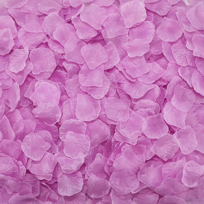CODE FLORIST 2200 PCS Silk Flower Rose Petals for Wedding Decorations (Gradual Purple)