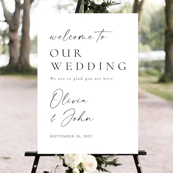 Personalized Wedding Welcome Sign, Welcome Wedding Sign, Welcome To Our Wedding Sign, Wedding Signs For Reception, Custom Wedding Welcome Sign Board, Wedding Signs, Welcome Wedding Outdoor Sign #12