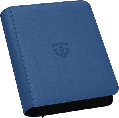 Toploader Binder,Holds 112 Toploaders, 4 Pocket Top Loader Binder for 3" x 4" Rigid Card Holders for Trading Cards or Sports Cards Binder (Blue)