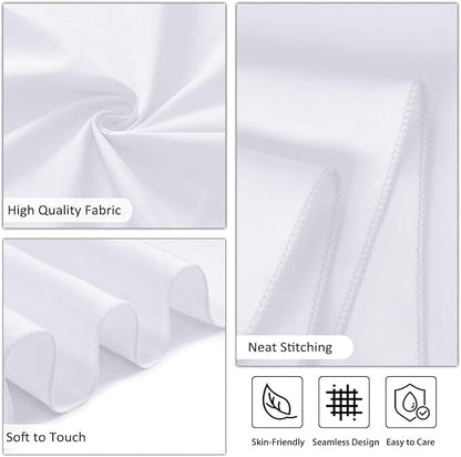 12 Pack White Round Tablecloth 90 Inch White Table Cloth Stain and Wrinkle Resistant Round White Tablecloths Reusable and Washable Polyester Fabric Table Covers for Buffet Wedding Party and Banquet