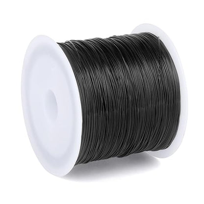 492FT Jewelry Wire 32 Gauge Tarnish-Resistant Copper Beading Wires Roll Bulk for DIY Crafts Jewelry Making, Black Wire