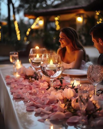 Homemory 200 Hours 24 Pack Flameless Floating Candles, Warm White Led Flickering Tealight Candles in Bulk, Decor for Wedding, Party, Centerpiece, Pool, Christmas