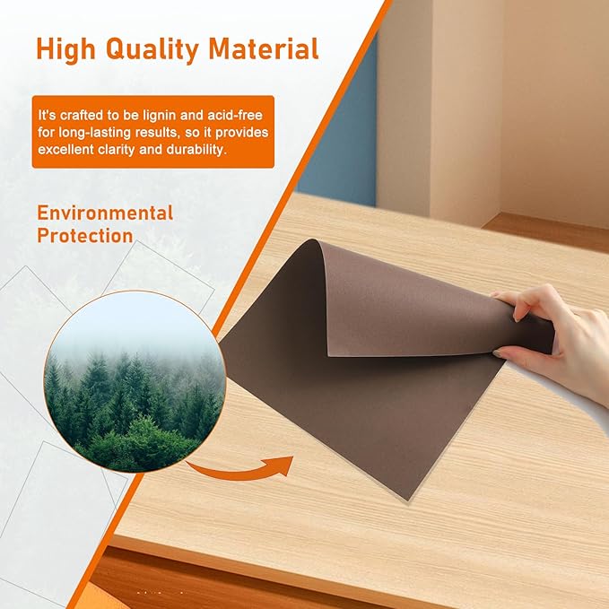 28 Sheets Coffee Color Cardstock 8.5 x 11 Scrapbooking Paper, 92lb Heavyweight Dark Brown Paper Card Stock for DIY Cards Making, Wedding Invitations, School, Memus, Greeting Cards
