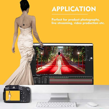 Yellow Photo Backdrop, Photo Booth Portrait Photography Backdrops, Studio Yellow Backdrop for Photoshoot Streaming Video Shooting 6x9ft