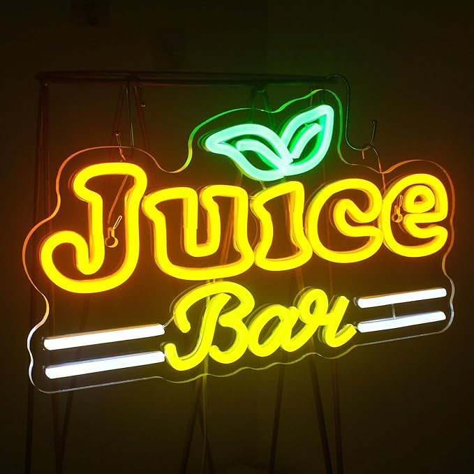 LooKLight Juice Bar Neon Sign,Bar Signs,Neon Sign for Room,Neon Light for Wall,Led Neon Signs,USB Connectivity Led Neon Signs for Bar Signs,Juice Shop,Party Home Decoration,Bedroom Decor