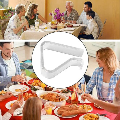 24 Pieces Transparent Clear Tablecloth Clips, Plastic Table Cloth Clips，Windproof Table Cover Holder Clamps，Table Cloth Holder for Christmas Home Wedding Party Indoor Outdoor Camping Picnic (Large)