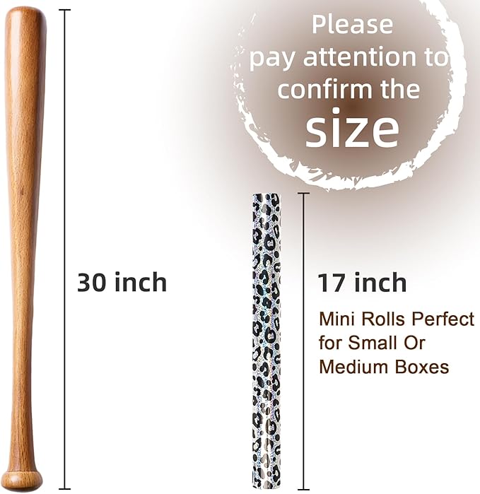 Yarcony Leopard Wrapping Paper Roll, Bold Animals Prints Wrapping Paper, Glitter Black White Cheetah Gift Wrap w/Metallic Shine for Birthday, Graduatios, Bachelorette, Christmas (17 Inch X 33 Feet)