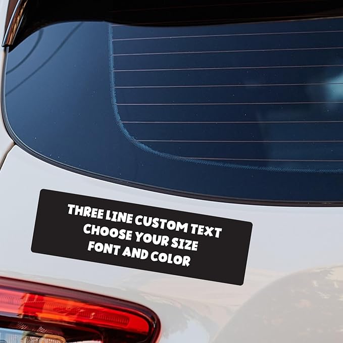 Magnet Me Up Line Custom Text Customizable Magnet Decal, Design Your Own Personalized Car Magnet, 3x10 Inch, for Business, Advertising, Gift, Choose Your Text, Font and Color, Crafted in USA