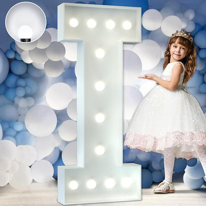 Marquee Letters 4 Feet Tall Large Light Up Letters Baby Shower Decorations Wedding Engagement Proposal White Party Decorations Marry Me Sign Big Cardboard Backdrop I