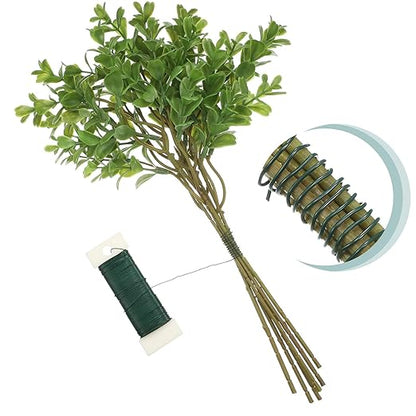 6 Rolls 112 Yards Floral Flexible Paddle Wire Floral Bind Wire for Crafts, Christmas Garland and Flower Arrangements DIY Craft, Christmas Holiday Decoration(Green Red Silver Gold Black Rose Gold)