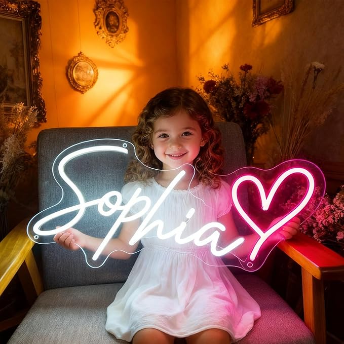 Custom Neon Sign for Wall Decor Personalized LED Neon Wedding Light Sign Customizable Bedroom Room Decor Aesthetic Birthday Gift
