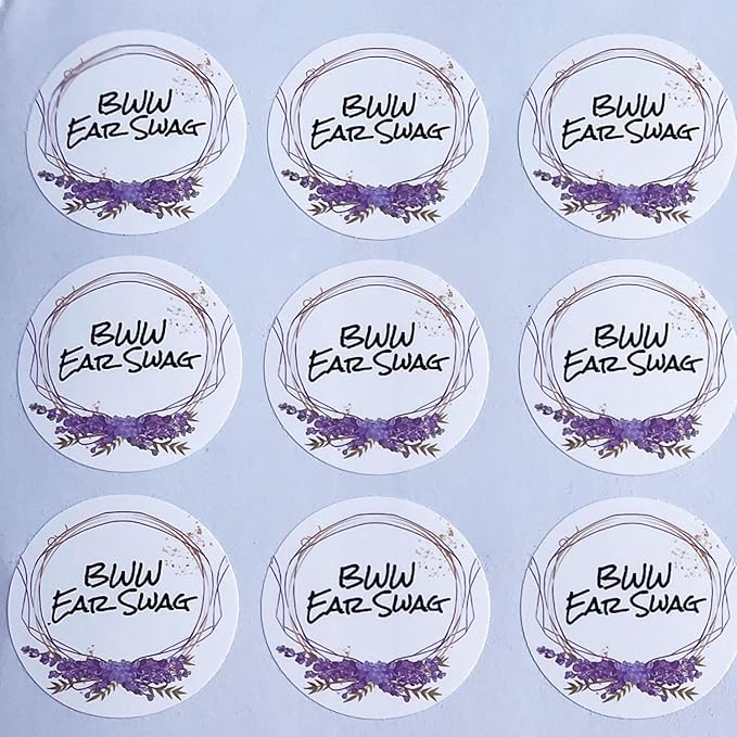 Custom Stickers for Weddings, Birthdays & Businesses - Personalized Labels with Your Logo - Waterproof, Fade and Heat Resistant - Pack of 100-1000 (Wreath G, 4 Inch)