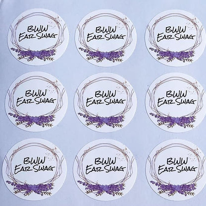 Custom Stickers for Weddings, Birthdays & Businesses - Personalized Labels with Your Logo - Waterproof, Fade and Heat Resistant - Pack of 100-1000 (Wreath B, 3.5 Inch)