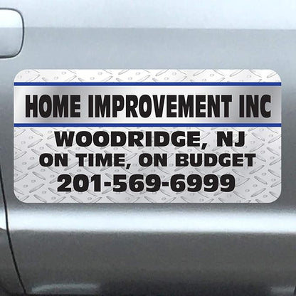 Vehicle Magnets sign With Custom Lettering 12" X 24" (Set of 2) -Landscape, Construction, Handy man, Plumbing, car repair shop- Metal Plate