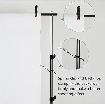 Photo Backdrop Stand for Photography 7ft x 10ft Background Stands for Photoshoot Support Kit with Carry Bag for Photo Studio Parties Events Decoration