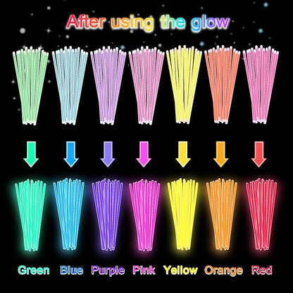 Halloween Glow Sticks Bulk Party Pack- Ultra Bright 50pk Glow in the Dark Party Favors, Glow Decorations, Neon Party Glow Necklaces and Glow Bracelets with Connectors