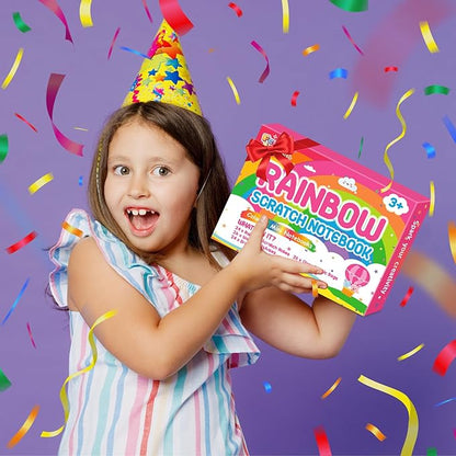 Party Favors for Kids: 48 Pack Rainbow Scratch Art Notebook Back to School Students Classroom Gifts Bulk for Girls Boys Goodie Bags Stuffers, Return Gifts for Birthday Party Favors Bulk