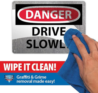 Custom OSHA Style Warning Sign 18" x 24" Plastic Sign, Customizable "Your Text Here", by AccuformNMC Made in USA