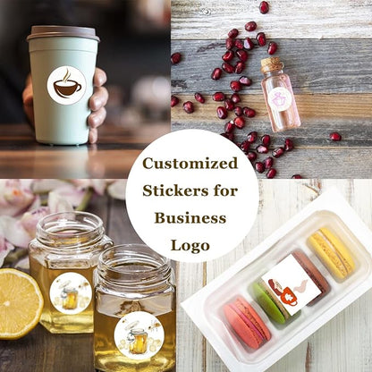 Custom Stickers 70-1000 Personalized Labels for Birthday Party Wedding, Customized Stickers for Business Logo(Rectangle)