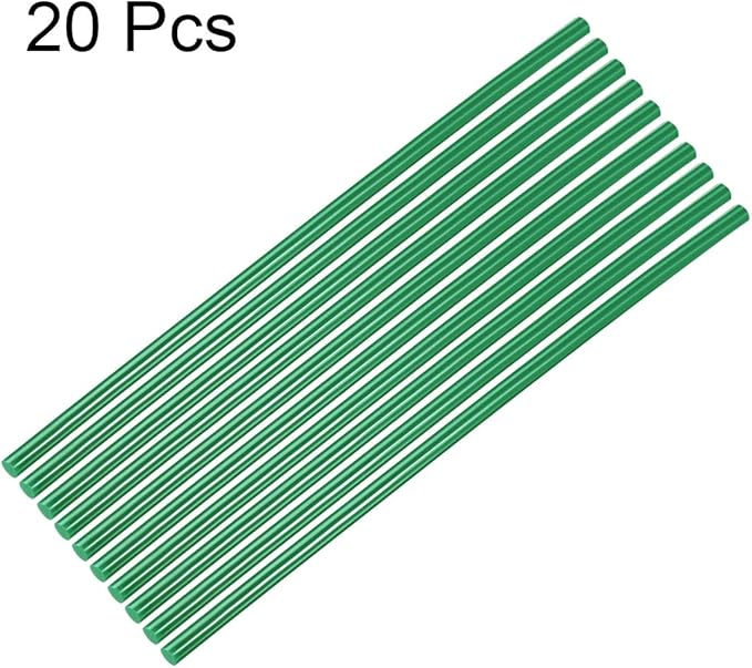 uxcell 20pcs Hot Glue Sticks for Glue Gun 7mm/0.28-inch x 10-inch Mini Hot Melt Adhesive Glue Stick Dark Green