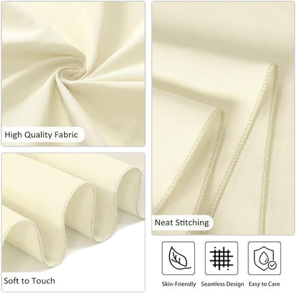 8 Pack Beige Tablecloth 60 x 102 Inch Rectangular Tablecloths for 6 Foot Rectangle Tables, Wrinkle Resistant Beige Table Cloth Washable Polyester Fabric for Buffet Wedding Party Banquet