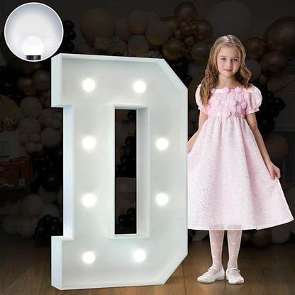 Marquee Letters 3 Feet Tall Large Light Up Letters Baby Shower Decorations Wedding Engagement Happy birthday White Party Decorations Marry Me Sign Big Cardboard Backdrop D