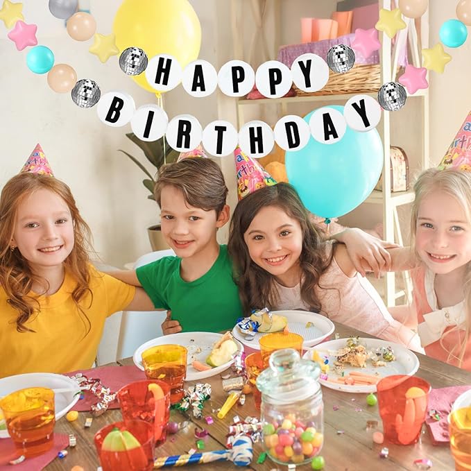 Giant Friendship Bracelet Garland Kit, DIY Birthday Banner with Letters Ball Jumbo Customizable Friendship Bracelet Decor for Halloween Christmas Wedding Party(Macaron Green, Gray, Khaki)
