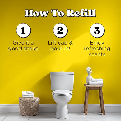 Poo-Pourri Before-You-Go Toilet Spray Refill, Original Citrus, 16 Fl Oz, Up to 800 Uses, Bathroom Odor Deodorizer with Essential Oils for Home or Work, Lemon, Bergamot and Lemongrass Scent