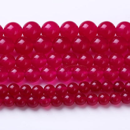 Rose Carnelian Stone Beads Gemstone Round Crystal Energy Jade Beads Stone Beads for Jewelry Making DIY Bracelet Necklace Jewelry Making 1 Strand 15.5inch 60PCS 6MM