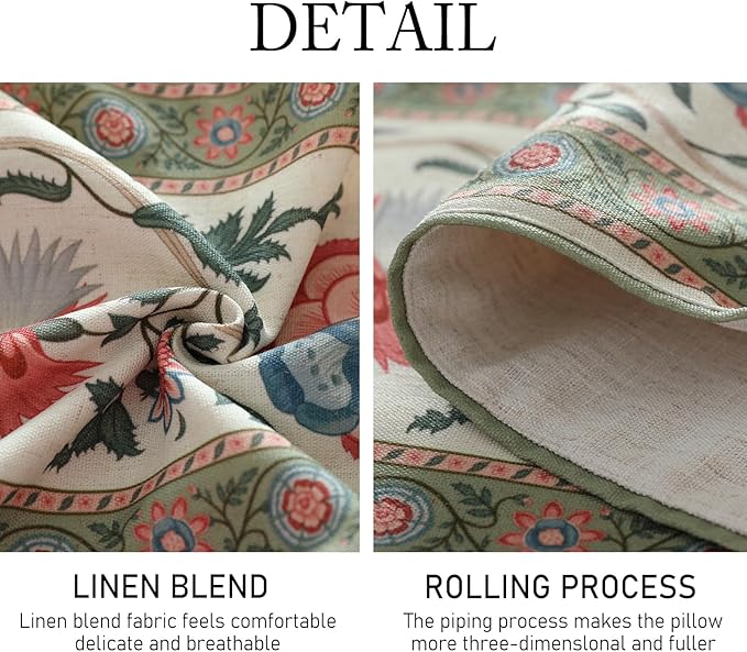 ISAENNE Designer Vintage Linen Table Runner 87 Inches Long,Elegant Floral Pattern Wrinkle Resistant Table Runners for Dining Tables,Thanksgiving,Kitchen Tables,Christmas,12"*87"-Daffy B