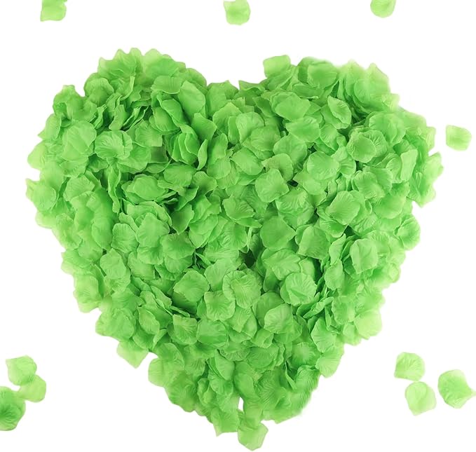 CODE FLORIST 2200 PCS Silk Flower Rose Petals for Wedding Decorations (Green)